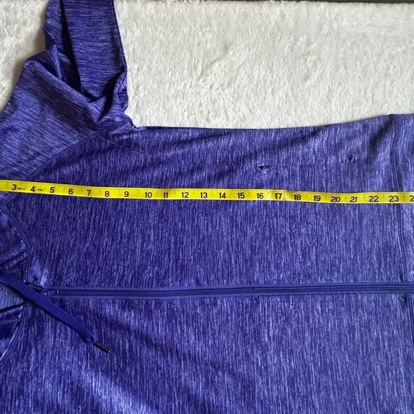 Pinspark Women's Heathered Purple Workout Sporty Zip Hooded Jacket Size M - Picture 7 of 10